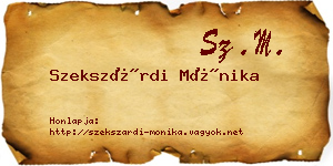 Szekszárdi Mónika névjegykártya